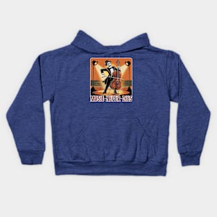 Skeleton playing cello - music never dies Kids Hoodie